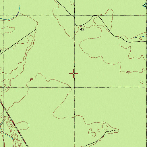 Topographic Map of Frenchs Creek Swamp, NC