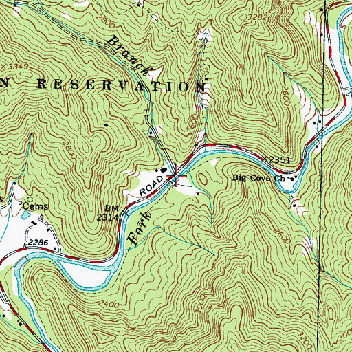 Topographic Map of Galamore Branch, NC