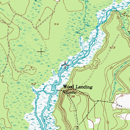 Topographic Map of Gaston Swamp, NC