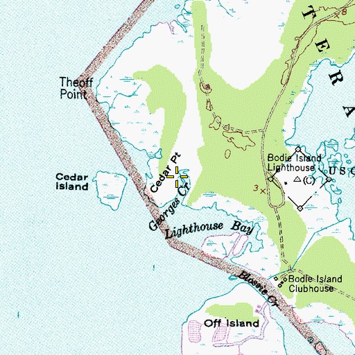 Topographic Map of Georges Creek, NC