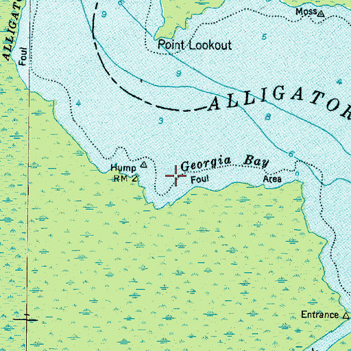 Topographic Map of Georgia Bay, NC