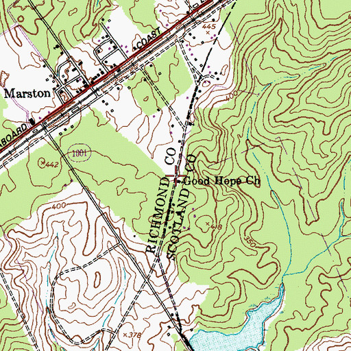 Topographic Map of Good Hope Church, NC