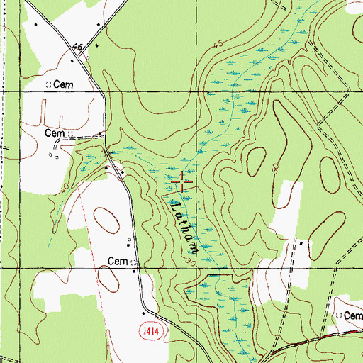 Topographic Map of Gum Swamp, NC