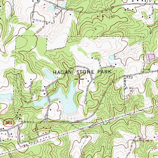 Topographic Map of Hagan Stone Park, NC