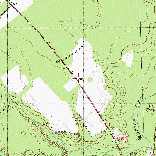 Topographic Map of Halfway Branch School, NC
