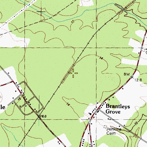 Topographic Map of Halls, NC