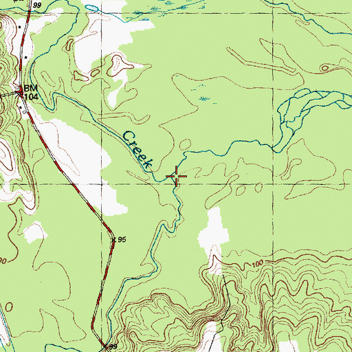 Topographic Map of Hannah Creek, NC