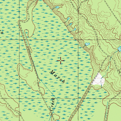 Topographic Map of Hawes Marsh, NC