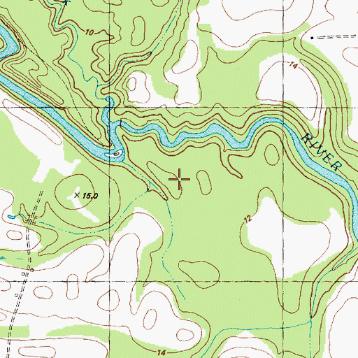 Topographic Map of Hemmed Island, NC
