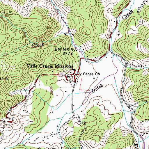 Topographic Map of Holy Cross Episcopal Church, NC