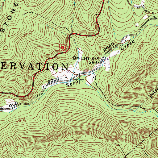 Topographic Map of Hornbuckle Creek, NC