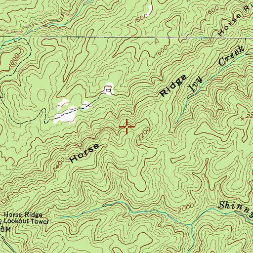 Topographic Map of Horse Ridge, NC