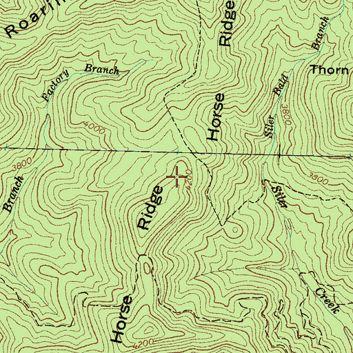 Topographic Map of Horse Ridge, NC