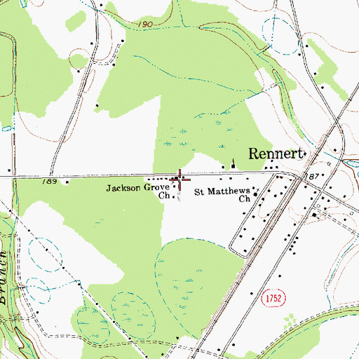 Topographic Map of Jackson Grove Church, NC
