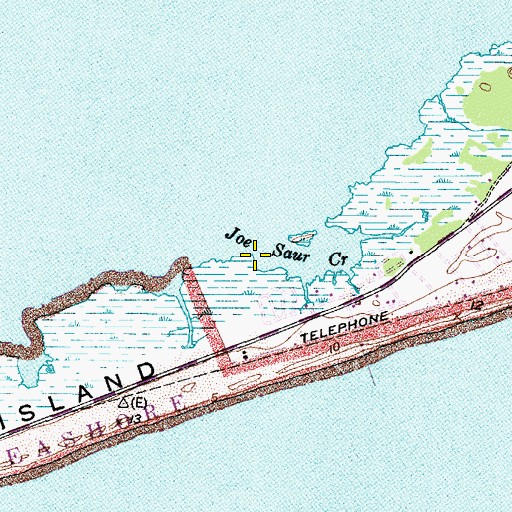 Topographic Map of Joe Saur Creek, NC