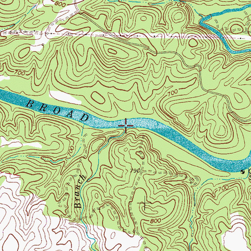 Topographic Map of Jones Branch, NC