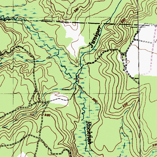 Topographic Map of Juniper Creek, NC