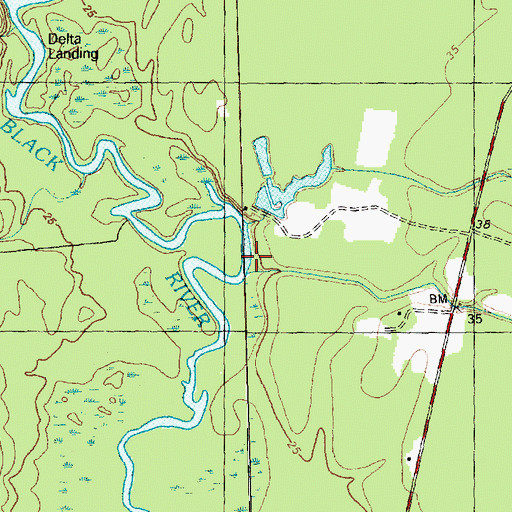 Topographic Map of Kings Branch, NC