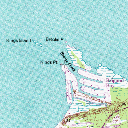 Topographic Map of Kings Point, NC