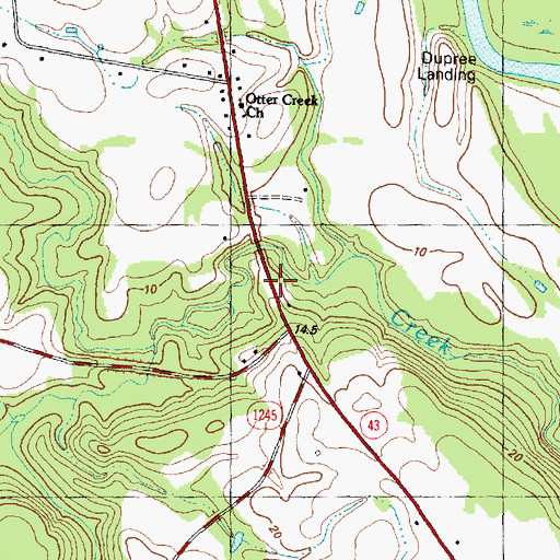 Topographic Map of Kitten Creek, NC