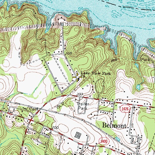 Topographic Map of Lake View Park Church, NC