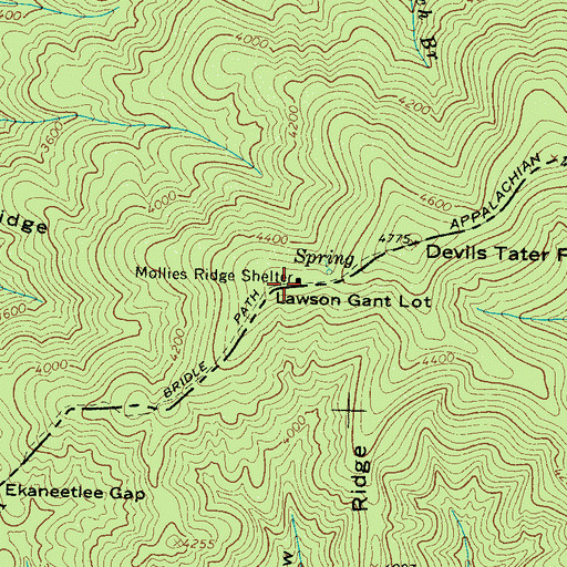 Topographic Map of Lawson Gant Lot, TN