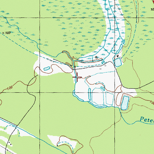 Topographic Map of Lennon Pond, NC