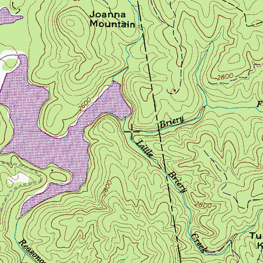 Topographic Map of Little Briery Creek, NC