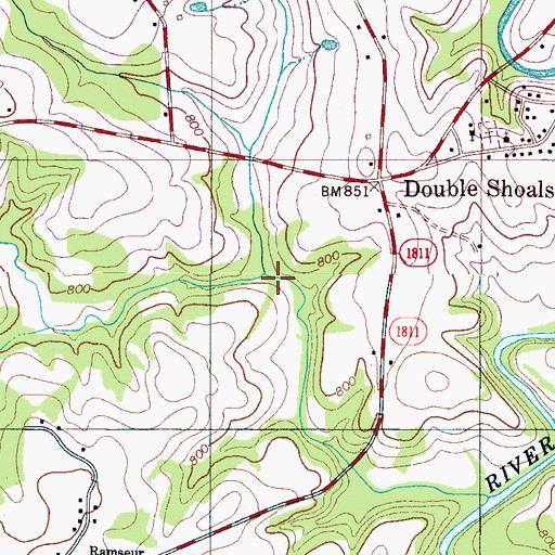 Topographic Map of Little Harris Creek, NC