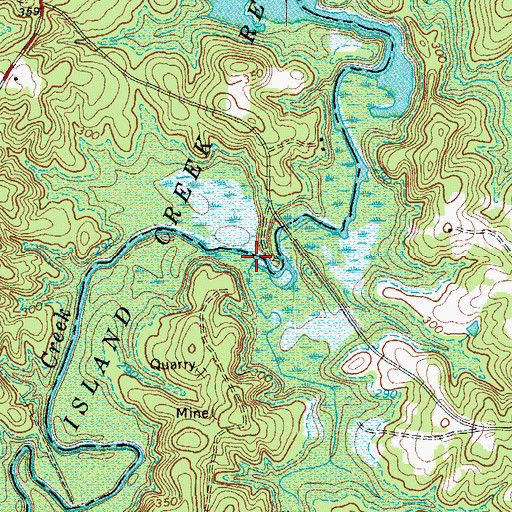 Topographic Map of Little Island Creek, NC