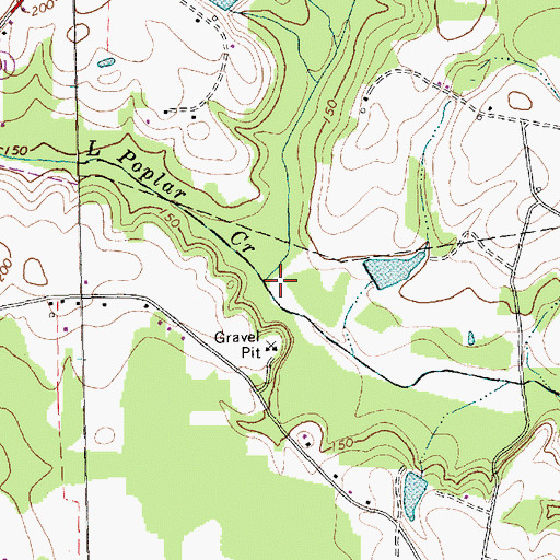 Topographic Map of Little Poplar Creek, NC