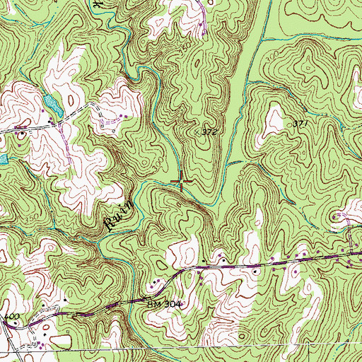 Topographic Map of Little Ruin Creek, NC