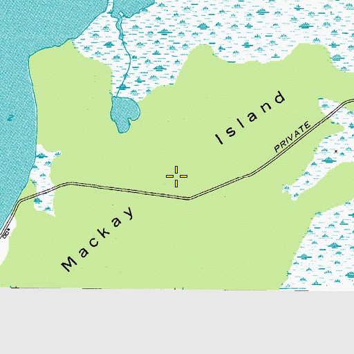 Topographic Map of Mackay Island, NC