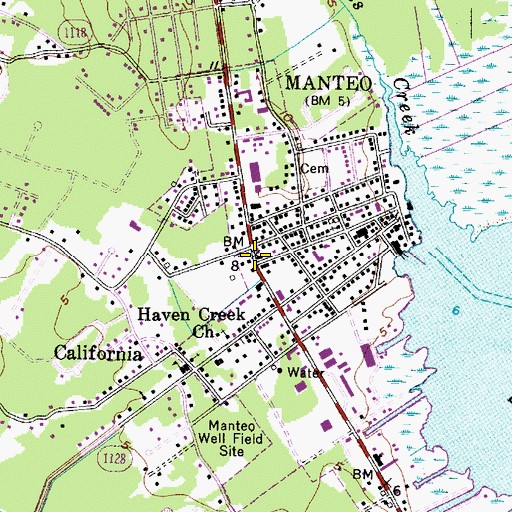 Topographic Map of Manteo, NC