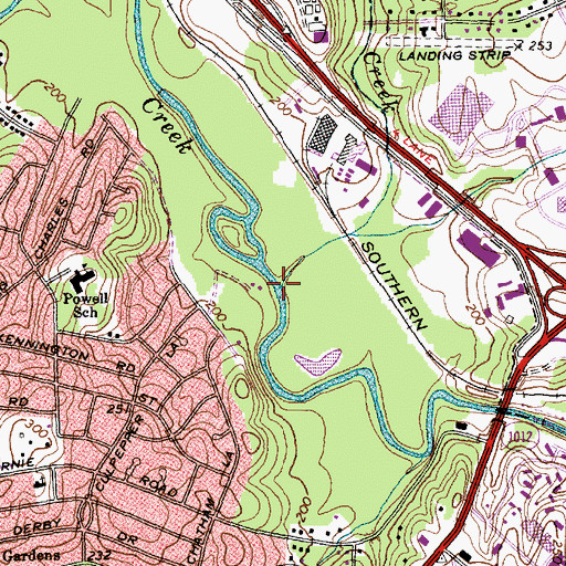 Topographic Map of Marsh Creek, NC