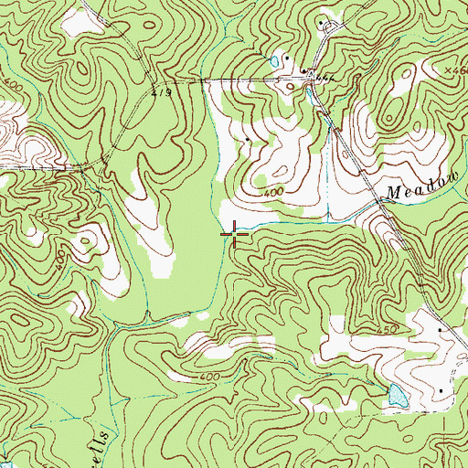 Topographic Map of Meadow Branch, NC