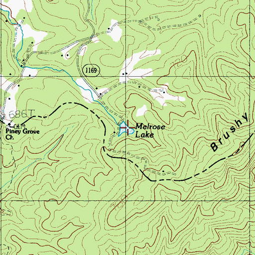 Topographic Map of Melrose Lake, NC