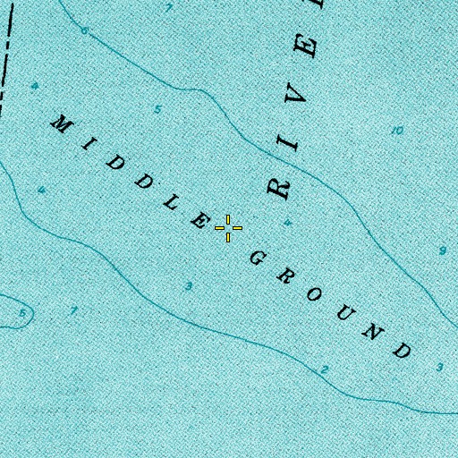Topographic Map of Middle Ground, NC