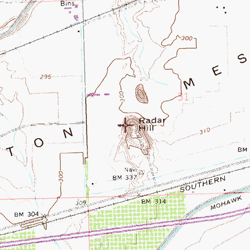 Topographic Map of Radar Hill, AZ