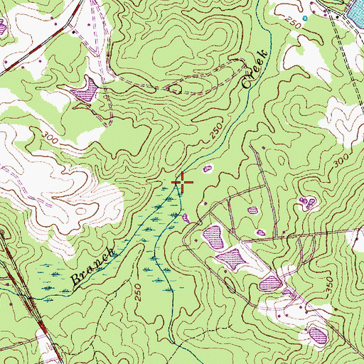 Topographic Map of Mire Branch, NC