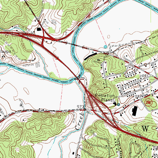 Topographic Map of Moravian Creek, NC