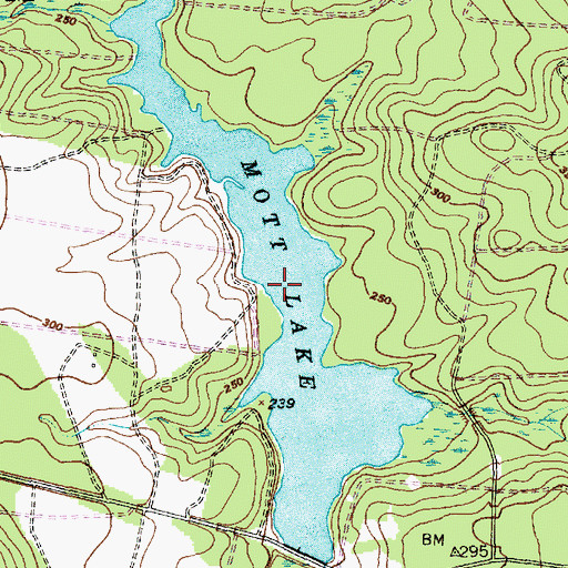 Topographic Map of Mott Lake, NC