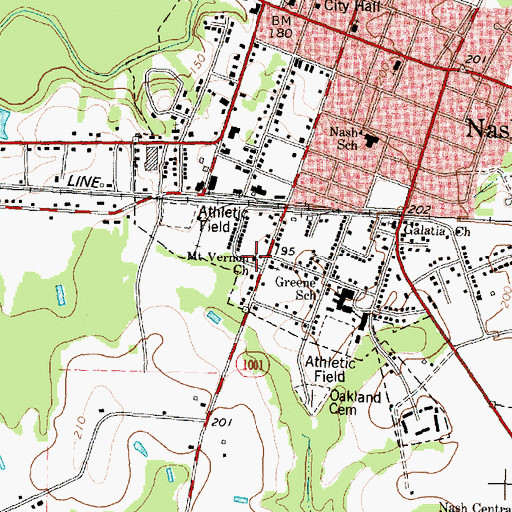 Topographic Map of Mount Vernon Church, NC