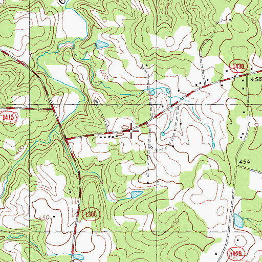 Topographic Map of Mountain Creek School, NC
