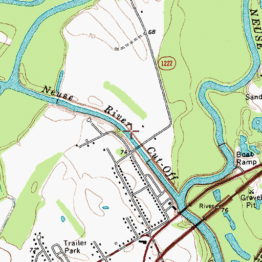 Topographic Map of Neuse River Cut-Off, NC