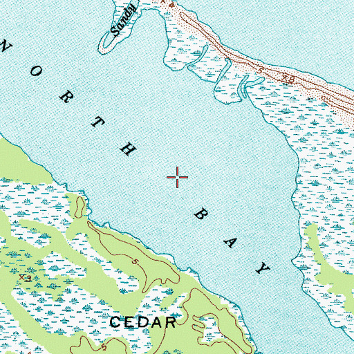 Topographic Map of North Bay, NC