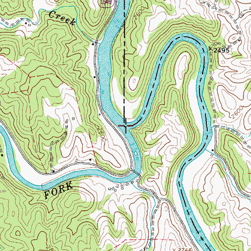 Topographic Map of North Fork New River, NC