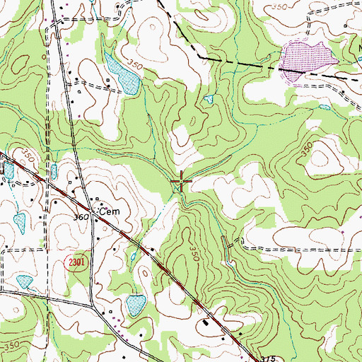 Topographic Map of Perry Creek, NC