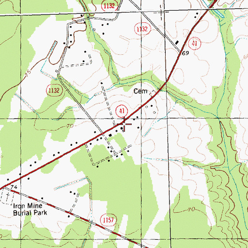 Topographic Map of Peters Tabernacle, NC