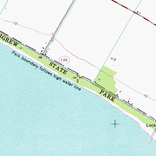 Topographic Map of Pettigrew State Park, NC